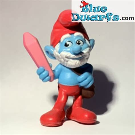 Grote Smurf Met Roze Krijt Speelfiguurtje Mc Donalds Happy Meal