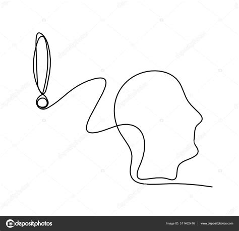 Profil Silhouette Homme Avec Point D Exclamation Comme Dessin Sur Fond