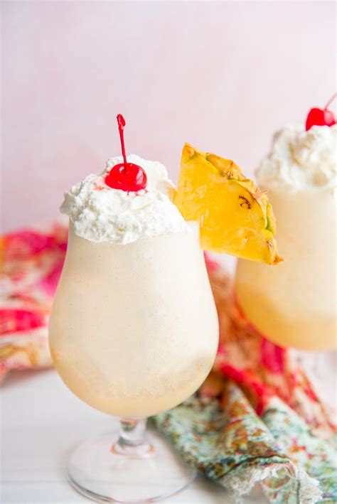 Classic Piña Coladas Are A Favorite Puerto Rican Cocktail Made With Pineapple Juice Coconut