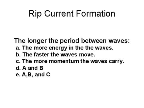 Rip Current Statistics Formation Reasons Types of Rip