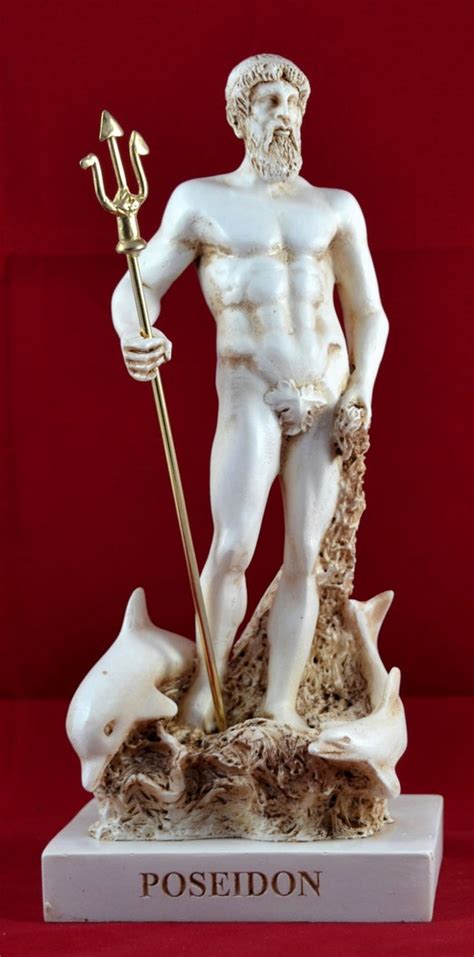 Poseidon Estatua Griega Sea God Aged Patinanew Greek Mythology Etsy