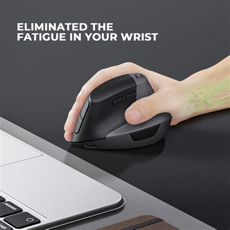 Generic Seenda Ergonomic Vertical Wireless Mouse Type C Rechargeable