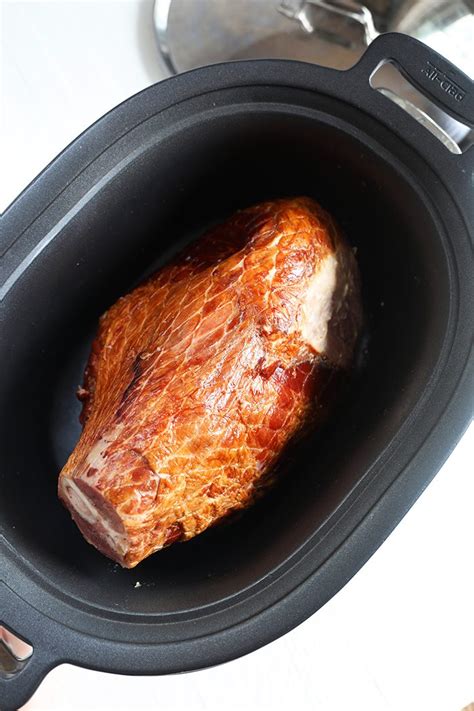 Crock Pot Ham With Pineapple Brown Sugar Glaze The Suburban Soapbox