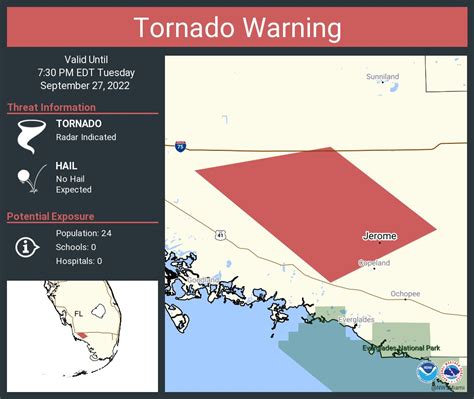 Nws Miami On Twitter Tornado Warning Including Jerome Fl Until