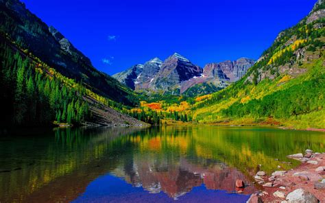 Maroon Bells Peaks Colorado 5k Wallpapers Hd Wallpapers Id 18643