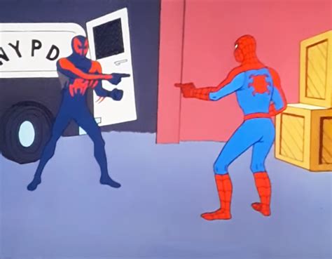 Pointing Spider Man 2099 Blank Template Imgflip