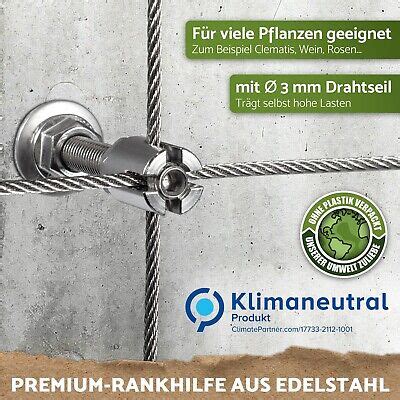 Rankseilsystem Set Rankhilfe Edelstahl Halter F R Drahtseil