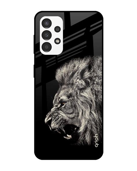 Buy Brave Lion Printed Premium Glass Cover For Samsung Galaxy A