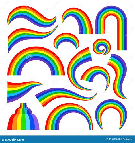 Sistema Del Arco Iris De La Historieta Ilustración del Vector