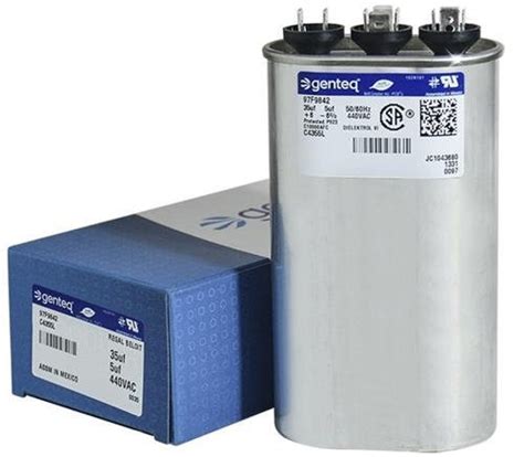 F Uf Mfd Volt Vac Armstrong Oval Dual Run Capacitor