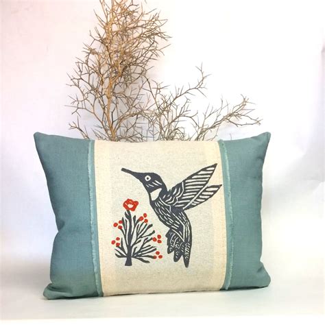 Hummingbird Pillow Humming Bird Pillow Decorative Etsy