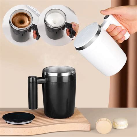 Self Mixing Stainless Steel Coffee Cup Usb Recarreg Vel Copo De