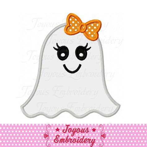 Instant Download Halloween Girl Ghost Applique Embroidery Etsy