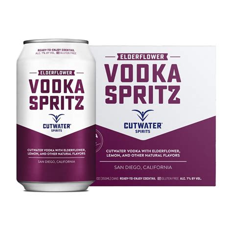 Cutwater Elderflower Vodka Spritz 4 Pack 355ml Can Your Local