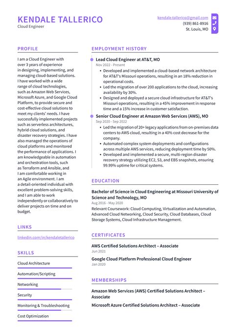 Apple Cloud Engineer Resume Examples | ResumeCat