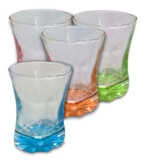 Vasos Tequilero De Vidrio Atomizados Colores Global Home