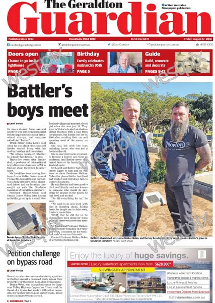 The Geraldton Guardian Friday August 17 2018 Westpix