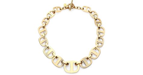 Michael Kors Heritage Maritime Large Chain Toggle Necklace In Gold