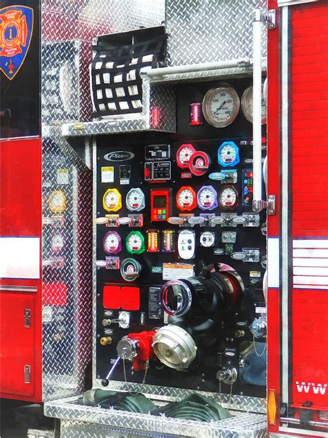 Firemen Colorful Gauges On Fire Truck Photograph By Susan Savad Pixels