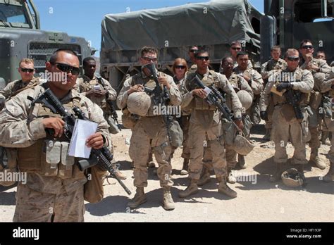 Marines And Sailors With Truck Company Alpha Headquarters Battalion