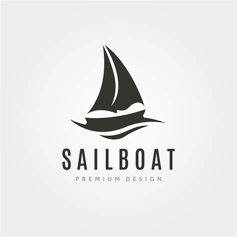 Premium Vector Sail Boat Vintage Logo With Wave Vector Symbol