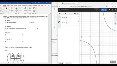 Using Desmos To Find Domain And Range Of Functions YouTube