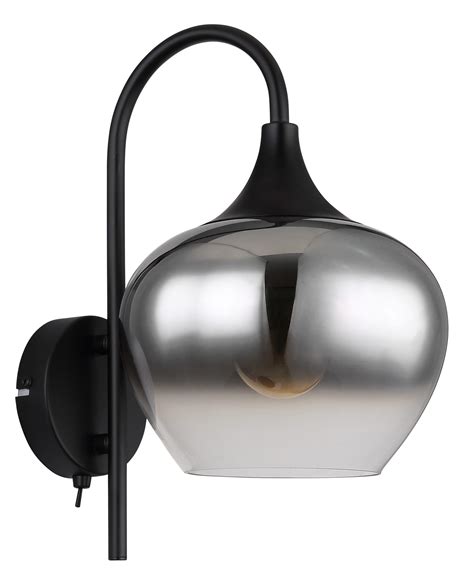 Globo Maxy Smoked Glass Wall Light 15548w