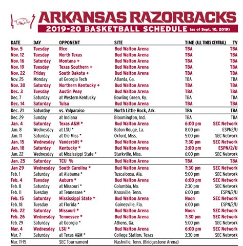 Arkansas Basketball 2024 Schedule - Erena Jacenta