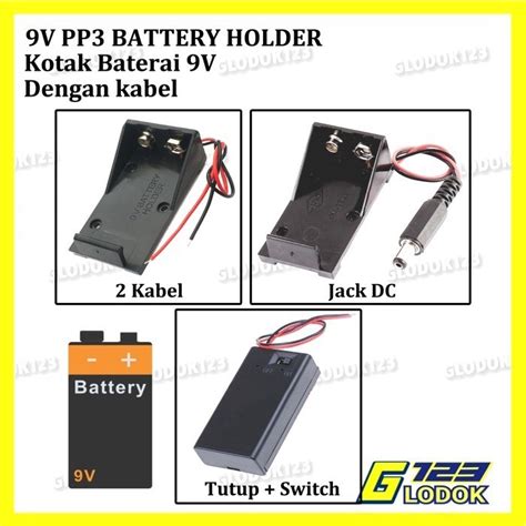 Jual Holder Baterai V Batere Kotak Konektor Box Terminal Battery Pp