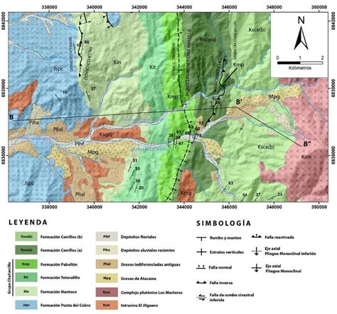 1 Mapa Geológico A Escala 1 50 000 Mostrado Las Estructuras Download Scientific Diagram