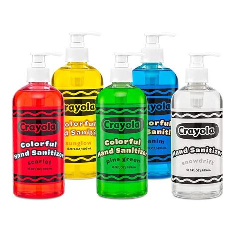 Crayola 5 Pack 16 9 Oz Fragrance Free Hand Sanitizer Bottle Gel In The Hand Sanitizers