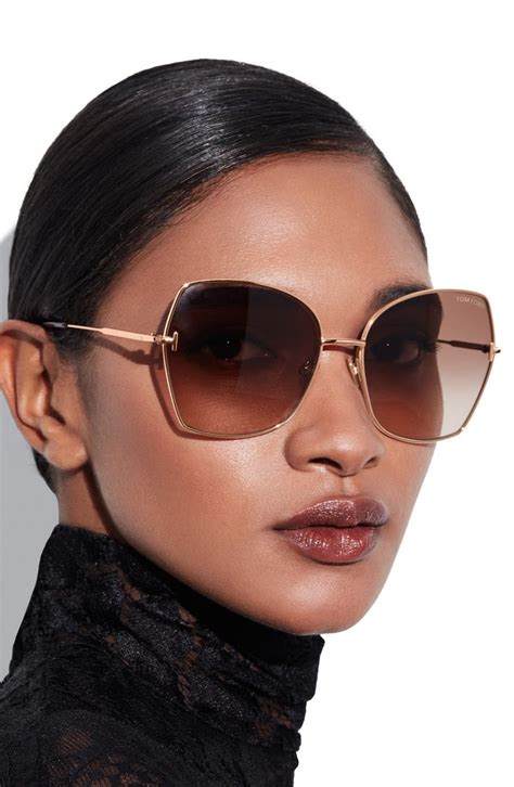 Tom Ford Farrah 60mm Geometric Sunglasses Nordstrom