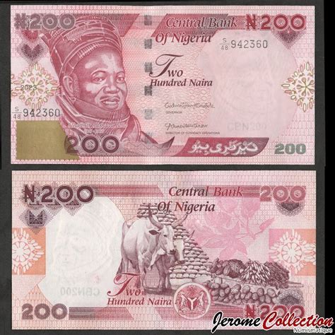 Nigeria Billet De 200 Naira Ahmadu Bello 2023