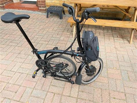 Brompton Electric Bike Folding M6L Black 6 Speed With Rear Carrier Rack