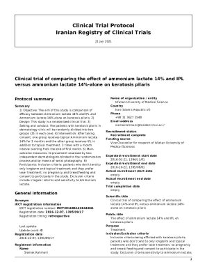 Fillable Online Clinical Trial Of Comparing The Eect Of Ammonium