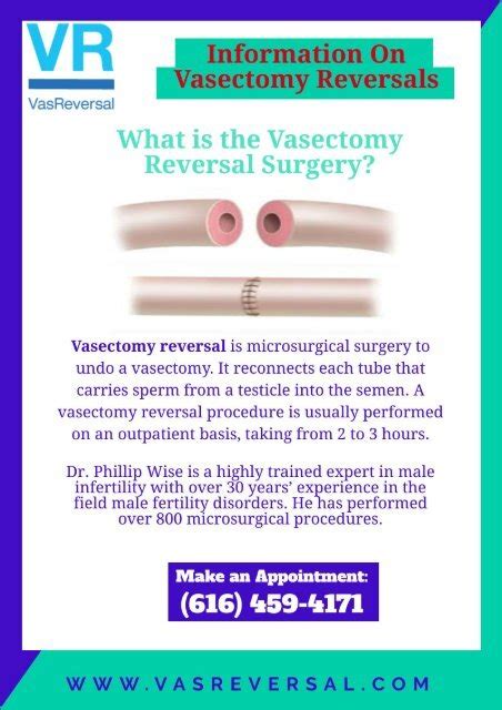 Information On Vasectomy Reversals