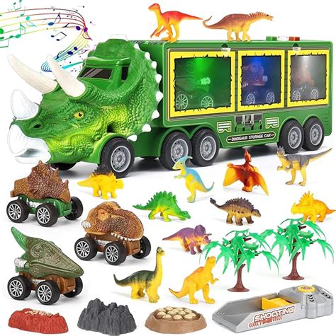 Aoskie Dinosaur Leksaker F R Barn Transporter Lastbil Med Roar