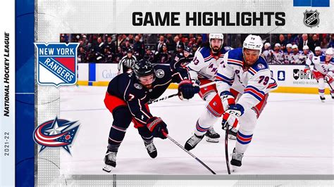 Rangers Blue Jackets Nhl Highlights Youtube