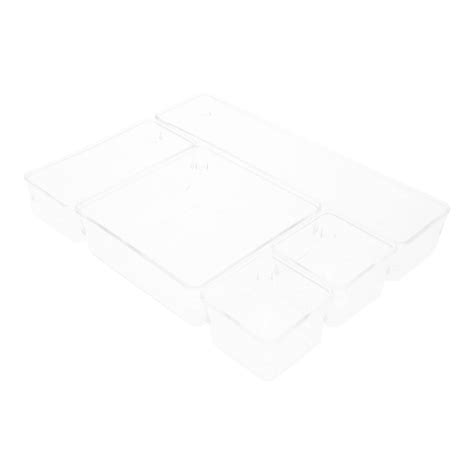 SET ORGANIZADOR DE PLÁSTICO TRANSPARENTE 5 PIEZAS The Home Depot México