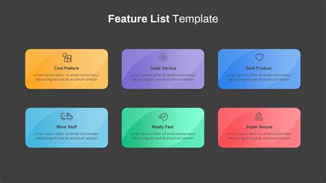 Feature List Powerpoint Template Slidebazaar