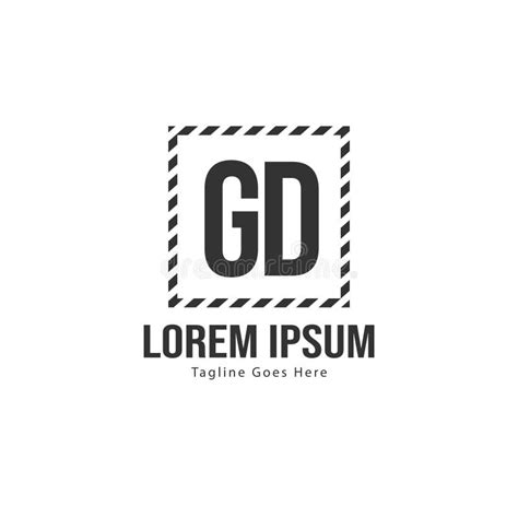 Initial GD Logo Template With Modern Frame Minimalist GD Letter Logo