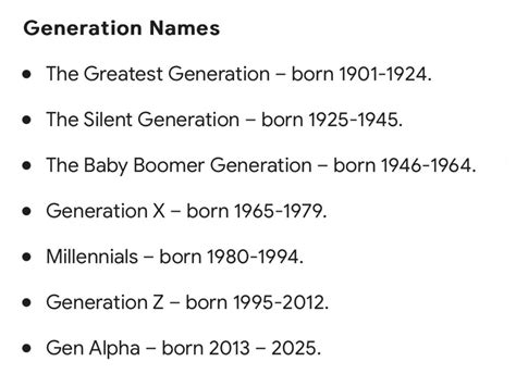 ¿de Qué Generación Eres