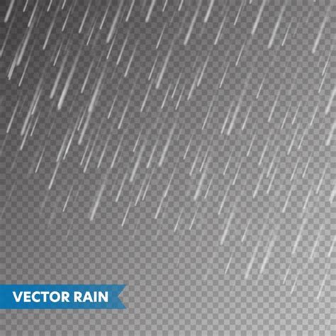 Premium Vector Realistic Rain Texture On Transparent Background