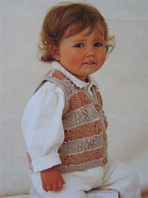 Toddlers And Childrens Waistcoat Knitting Pattern Pdf Boys And Etsy