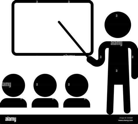 Teacher Silhouette Icon Of A Teacher Teaching A Student In A Class