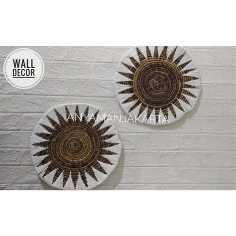 Jual Wall Decor Anyaman Batang Pisang Hiasan Dinding Anyaman Pelepah