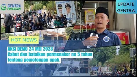 Ratusan Buruh Di Garut Demo Tolak Permenaker No Youtube