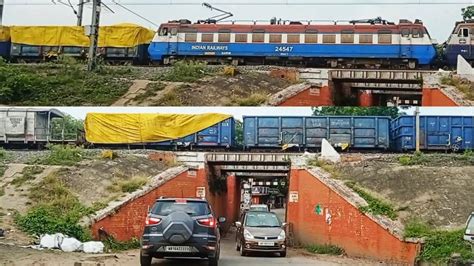 Local Truck Bike Maruti Toto Malgari Goods Train Furiously Moving Out