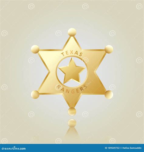 Texas Ranger Badge. Vector Illustration Decorative Design Stock Vector ...