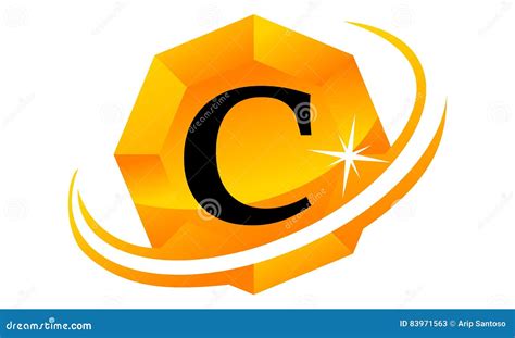 Diamond Swoosh Initial C Stock Vector Illustration Of Design 83971563